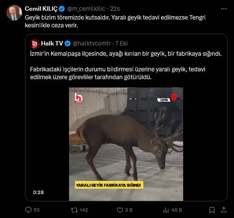 Yaralı geyik Kemalpaşa'da toynağını yere vurup selamlar gibi çöktü! Türk mitolojisinde yaralı geyik ne anlama geliyor? 9